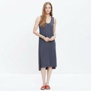 Madewell Heathered Charcoal Gray Stretch Jersey Tank Dress